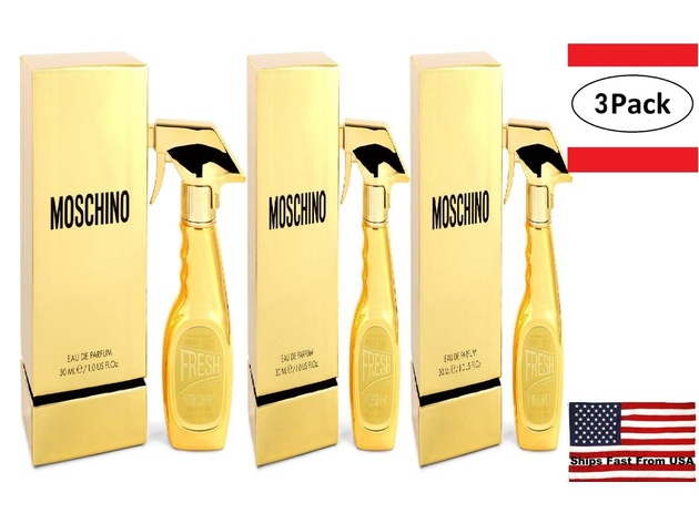 3 Pack Moschino Fresh Gold Couture by Moschino Eau De Parfum Spray 1 oz for Women