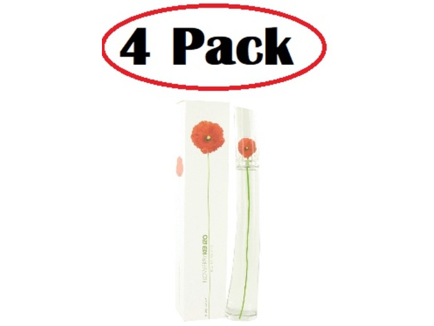 4 Pack of kenzo FLOWER by Kenzo Eau De Toilette Spray 3.4 oz
