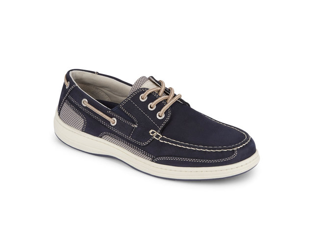 Dockers Mens Beacon Leather Casual Classic Boat Shoe with NeverWet - 9.5 M Navy