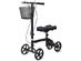 Costway Steerable Foldable Knee Walker Scooter Turning Brake Basket Drive Cart Black