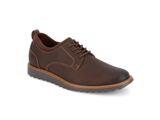 Dockers Mens Elon Leather SMART SERIES Dress Casual Oxford Shoe - 7 M Red Brown
