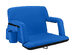 Extra Wide Reclining Stadium Seat with Armrests & Side Pockets (Blue)