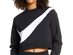 Nike Women's Sportswear Swoosh Cropped Crewneck Sweatshirt Black Size Medium