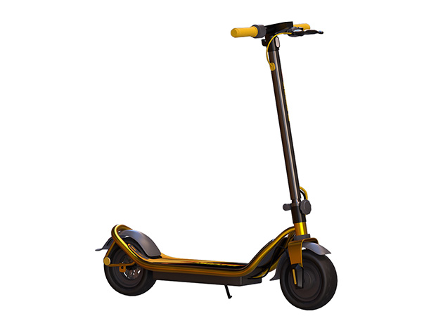 Electric Folding Scooter - 500W (Yellow Accent)