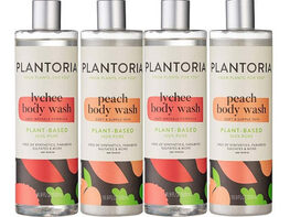 Plantoria Body Wash - Plant Based Pure Natural Vegan Organic Bodywash 500ml 4-Pack