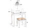 Costway Vanity Table Jewelry Makeup Desk Bench Dresser Stool White