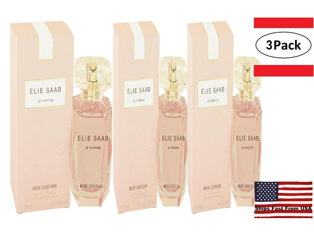 3 Pack Le Parfum Elie Saab Rose Couture by Elie Saab Eau De Toilette Spray 1.6 oz for Women