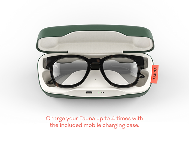 FAUNA Lentes inteligentes de Diseñador Bluetooth con lentes de Filtro de Luz Azul (Unisex Memor Havana)
