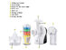 Costway 3 In 1 Electric Food Processor Citrus Juicer Frozen Dessert Maker Slicer Cutters - White