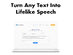 Speechnow™ True to Life AI Text to Speech: Lifetime Subscription