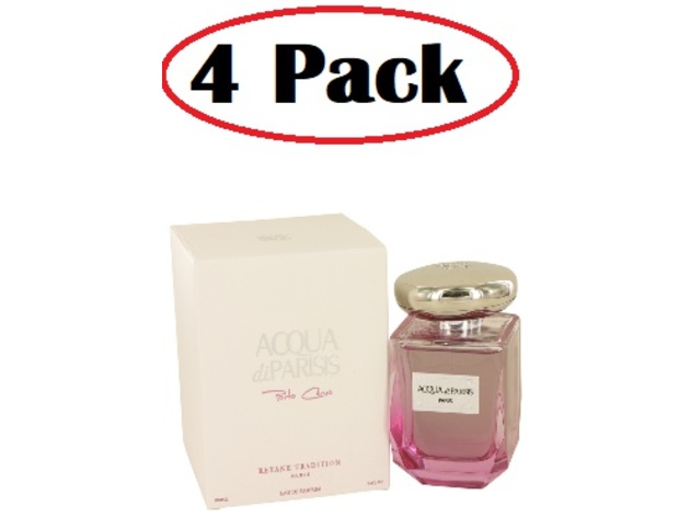 4 Pack of Acqua Di Parisis Porto Cervo by Reyane Tradition Eau De Parfum Spray 3.3 oz