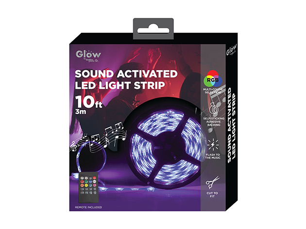 10Ft LED Light Strip (Sound Control with Remote/2-Pack)