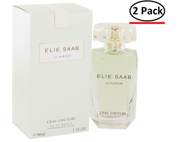 Le Parfum Elie Saab L'eau Couture by Elie Saab Eau De Toilette Spray 3 oz for Women (Package of 2)