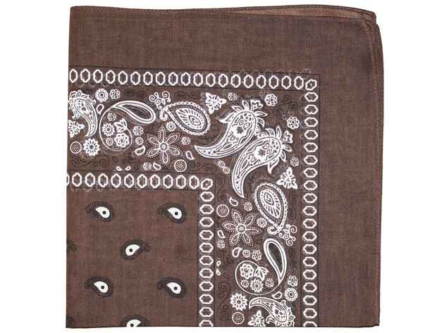 5 Pack Mechaly Dog Bandana Neck Scarf Paisley 100% Cotton Double Sided Bandanas - Any Pets - Brown