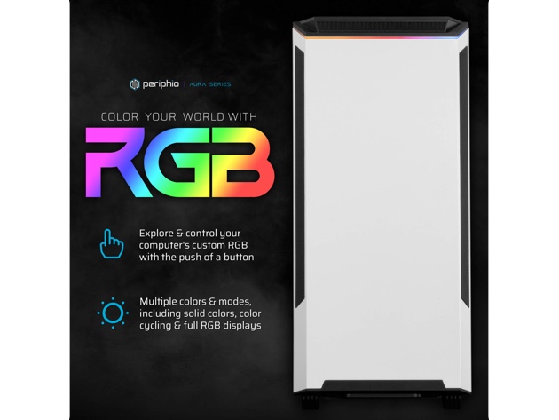 Periphio Astral Prebuilt Gaming PC | AMD Ryzen 5 5700G (4.6GHz Turbo) | Radeon Vega 8 Graphics | 1TB M.2 NVMe SSD | 16GB DDR4 RAM | Windows 11 Ready | WiFi + Bluetooth