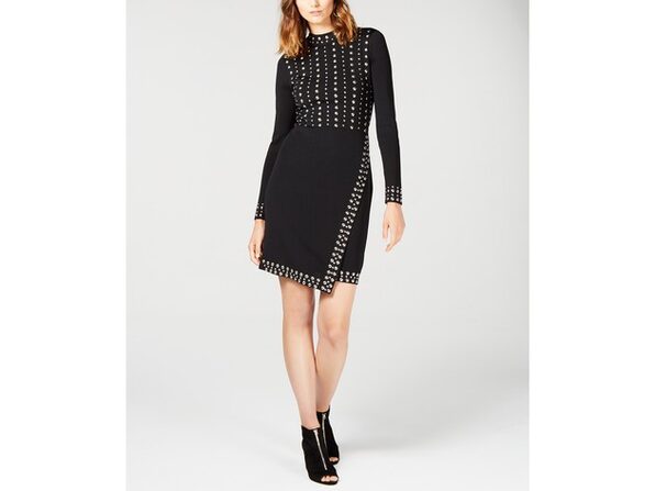 Studded Sweater Dress Black 