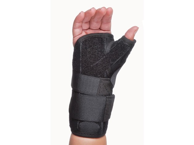 Hely & Weber Tiny Titan Right Wrist Hand Thumb Brace Universal with Adjustable Pull and Lacing System, Pediatric, Black