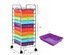 Costway 10 Drawer Rolling Storage Cart Scrapbook Office School Organizer Multicolor - Colorful