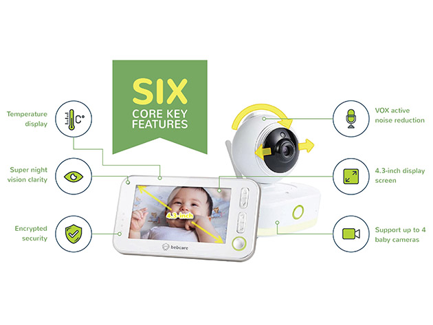 Bebcare Motion Digital Video Baby Monitor with Smart Breathing Sensor Mat