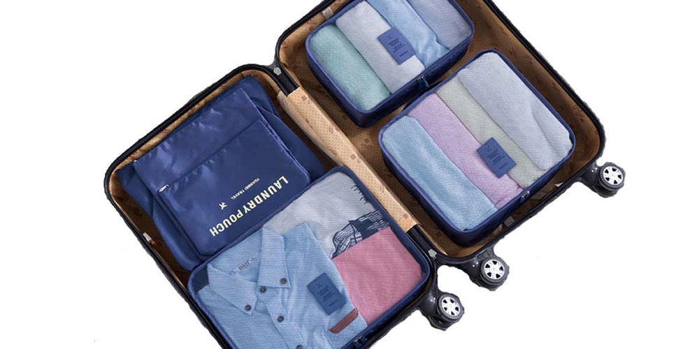 Travel Packing Bags & Storage Cubes: Set of 6