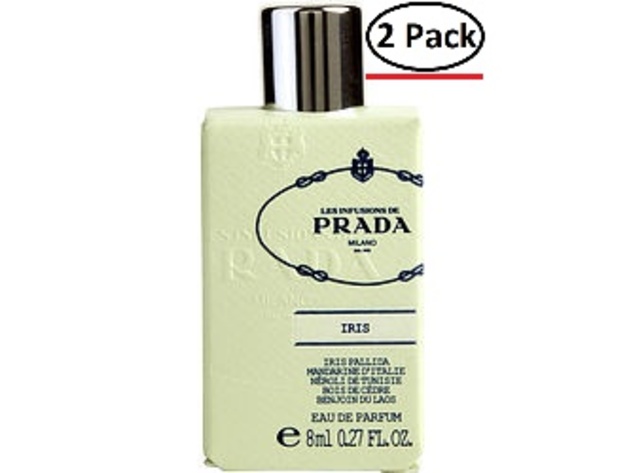 Prada Infusion D'Iris By Prada Eau De Parfum .27 Oz Mini For Women (Package Of 2)