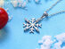 Abstract Snowflake with 14K White Gold Plating & Swarovski Elements