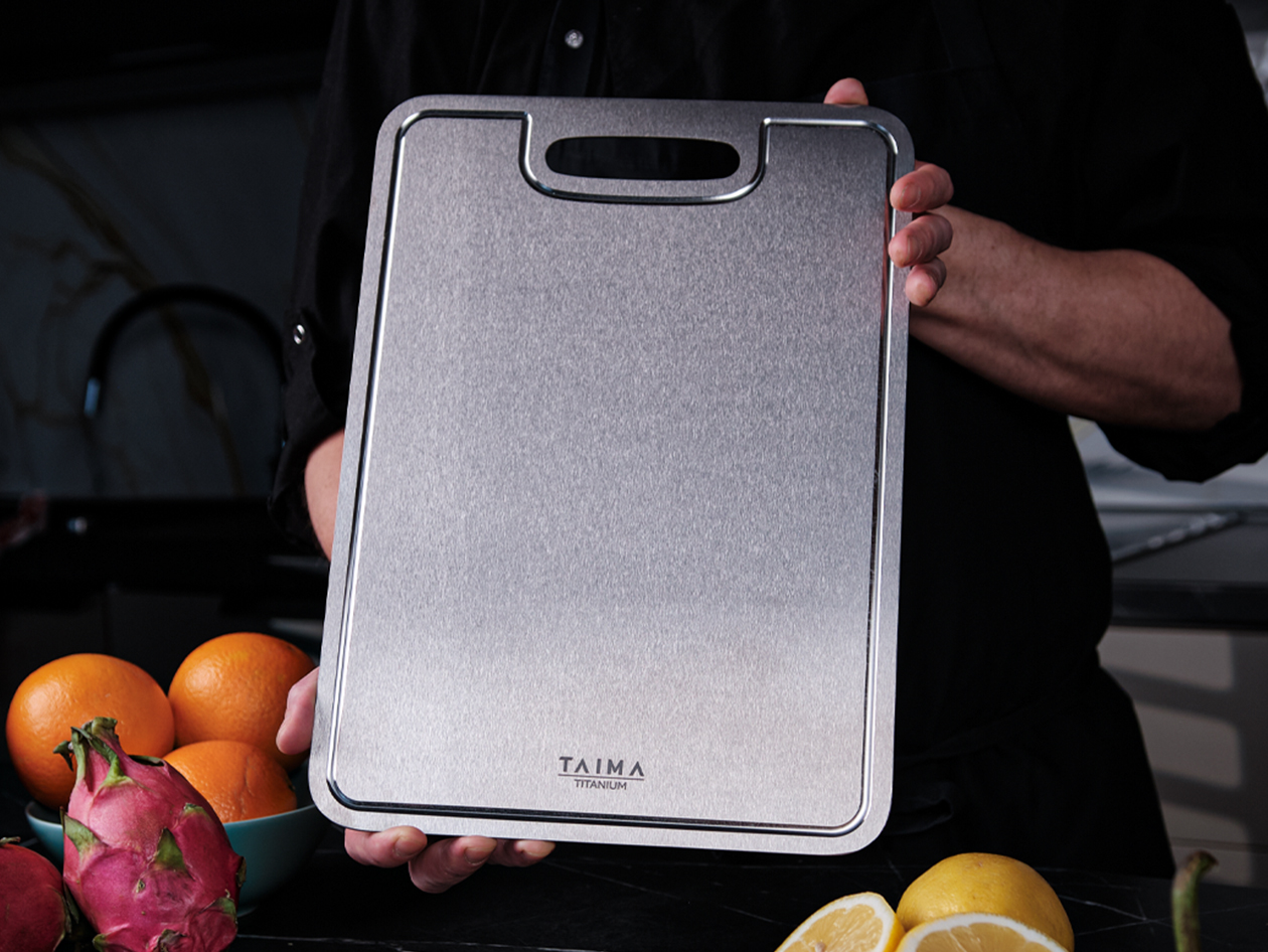 Taima Pure Titanium Cutting Board V2 (Medium, 14" x 10")