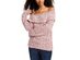 Freshman Juniors' Off-The-Shoulder Fuzzy Sweater Pink Size Large
