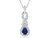 1/2 Carat (ctw) Lab-Created Blue Sapphire Infinity Pendant Necklace in 10K White Gold with Diamonds 1/8 Carat (ctw)