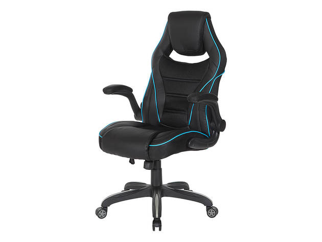 DesignLab XEN25BL Xeno Gaming Chair in Faux Leather - Blue