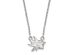 14k White Gold NHL San Jose Sharks Small Necklace, 18 Inch