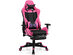 Costway Massage Gaming Chair Reclining Racing Office Computer Chair with Footrest Pink