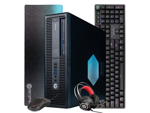HP Elite 800G2 Desktop Computer PC with RGB Lighting - Intel Core i5-6500 Quad Core 3.2Ghz, 8GB DDR4 RAM, 500GB Solid State SSD, Windows 10 Home (Renewed)