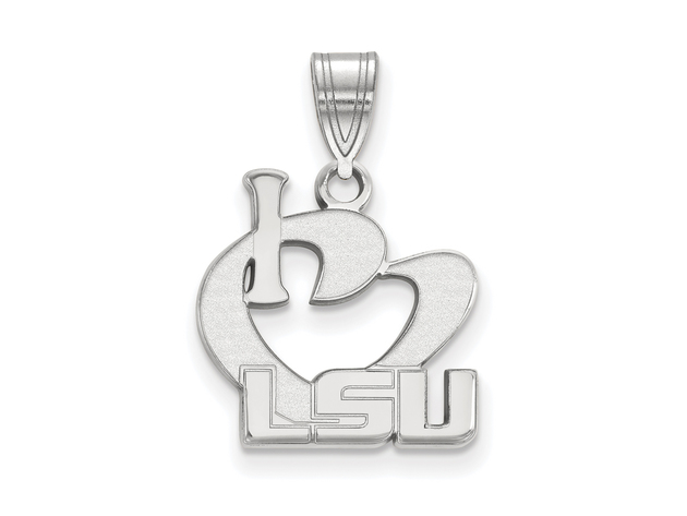 Sterling Silver LogoArt Louisiana State University Small Pendant