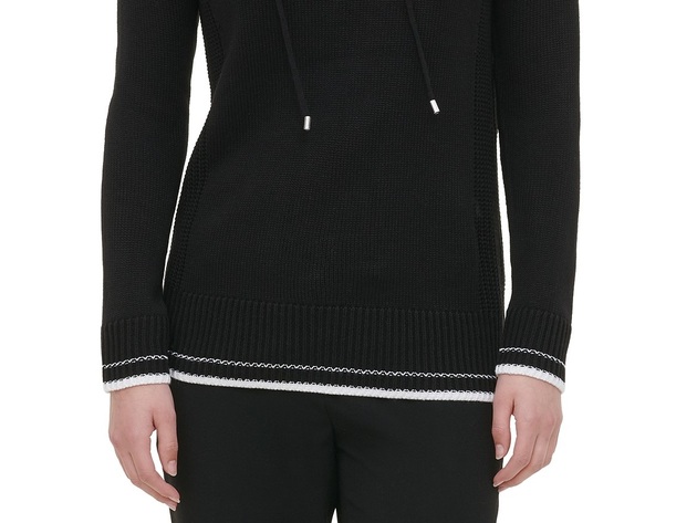 Calvin Klein Women's Lace-Up Sweater Black Size Small