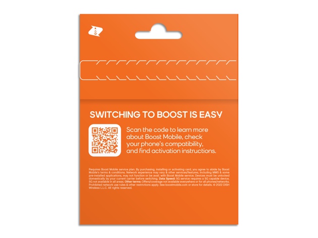 Boost Mobile Prepaid 3 Month Plan Unlimited Talk Text 15GB 5G 4G 