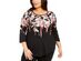 JM Collection Women's Plus Size Scoop-Neck Printed Top  Black Size Extra Large
