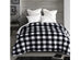 Elle Home Printed Plush Sherpa Throw Blanket Super Soft Warm Luxury - King 90"x102" Black+White