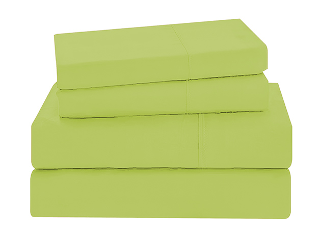 4-Piece Microfiber Sheet Set (Green/King)