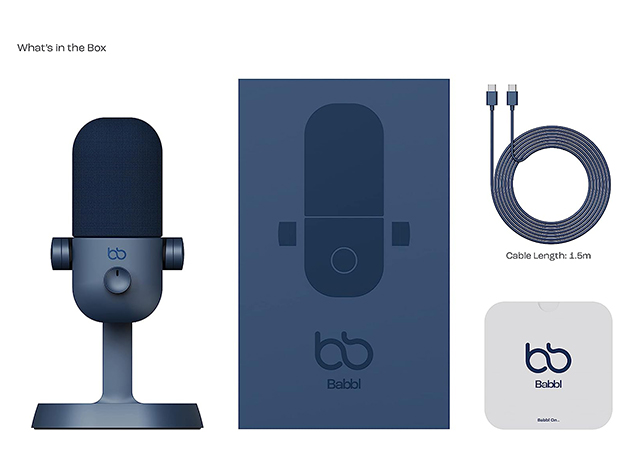 Babbl USB-C Plug & Play Microphone for PC and Mac 