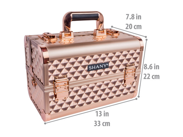 SHANY Fantasy Collection Makeup Artists Cosmetics Train Case - ROSE GOLD