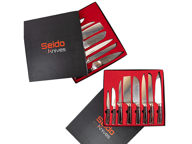 Seido™ Japanese Master Chef's 8-Piece Knife Set with Gift Box