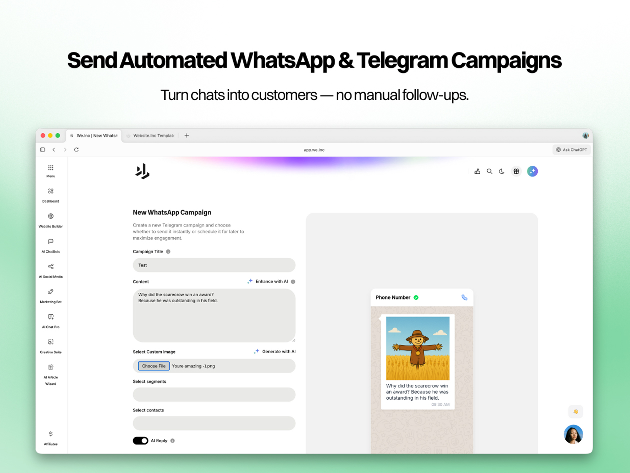 We.inc Website Builder: Lifetime Subscription (Pro Plan)