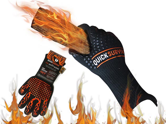 QuickSurvive® Heat Resistant Fire Safety Glove (2-Glove)