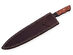 Damascus Chef Knife with Buffalo Horn, Brass & Rose Wood Handle