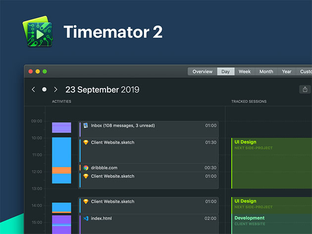 Timemator 2: Automatic Time Tracking App (Lifetime)