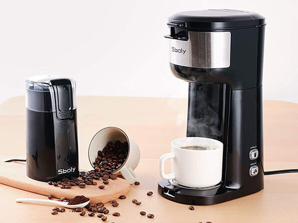 Sboly Single Service Coffee Maker K-Cup Brewer Pod & Ground Percolators