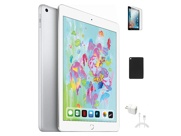 Apple iPad 6th Gen 9.7” 32GB - Silver (Refurbished: Wi-Fi Only) + Accessories | Entrepreneur