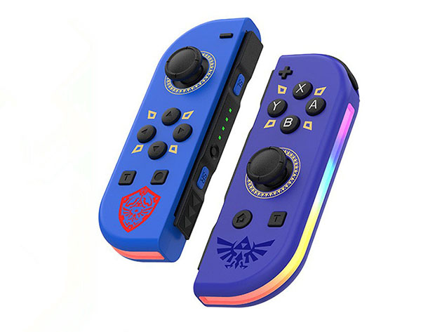 Wireless Controllers for Nintendo Switch with RGB Lights (Blue)