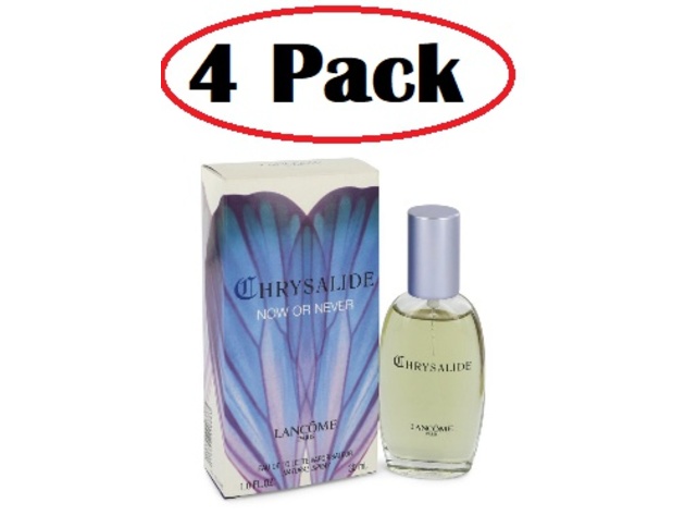 4 Pack of Chrysalide Now or Never by Lancome Eau De Toilette Spray 1 oz